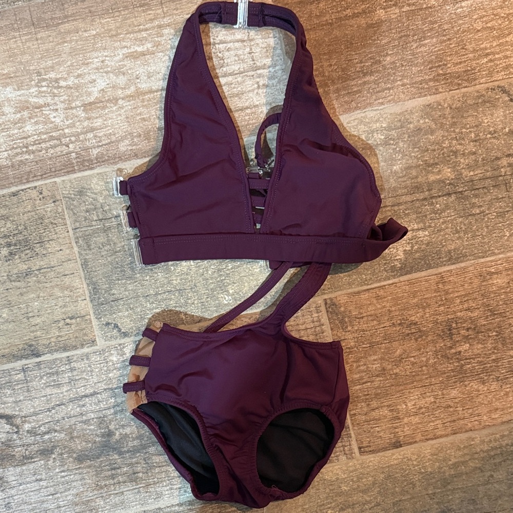 Plum Purple dance culture design leotard